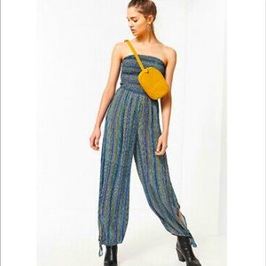 Multi-color strapless jumper